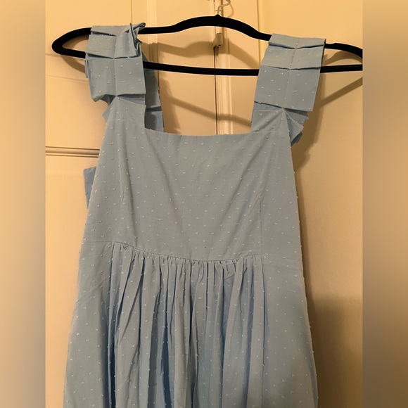 LAKE Lolly Midi Dress in Morning Blue Dotted Swiss - Picture 4 of 5